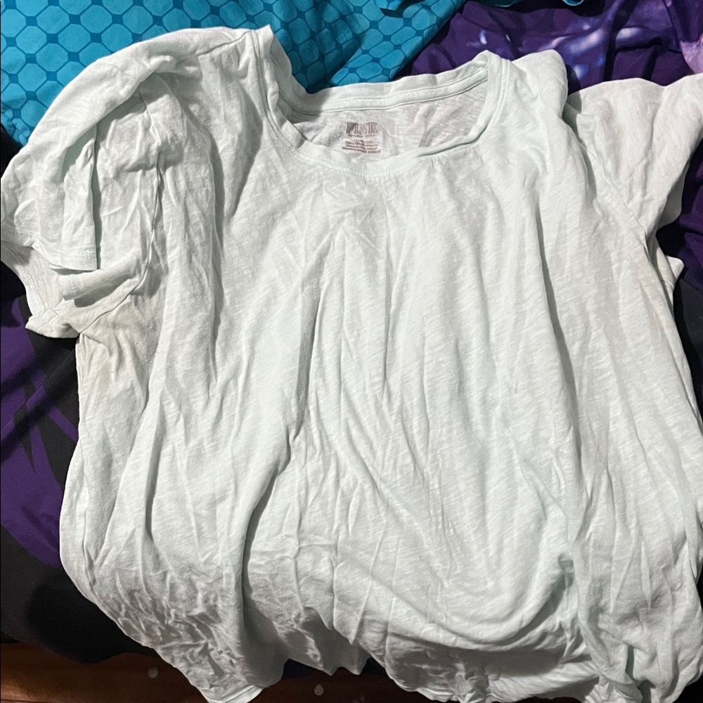PINK Victoria's Secret Light Gray Tee